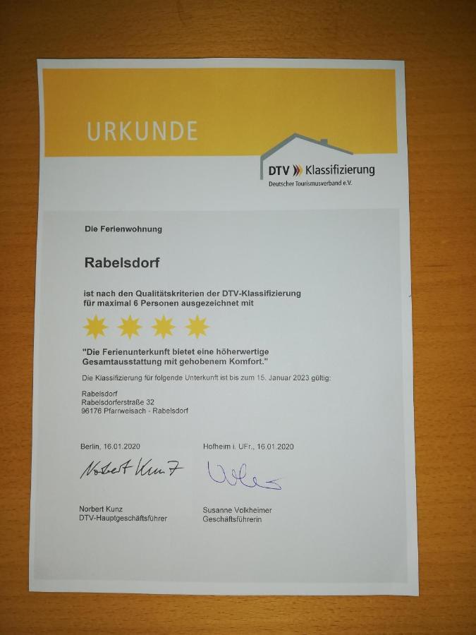 Ferienwohnung Rabelsdorf Pfarrweisach Dış mekan fotoğraf